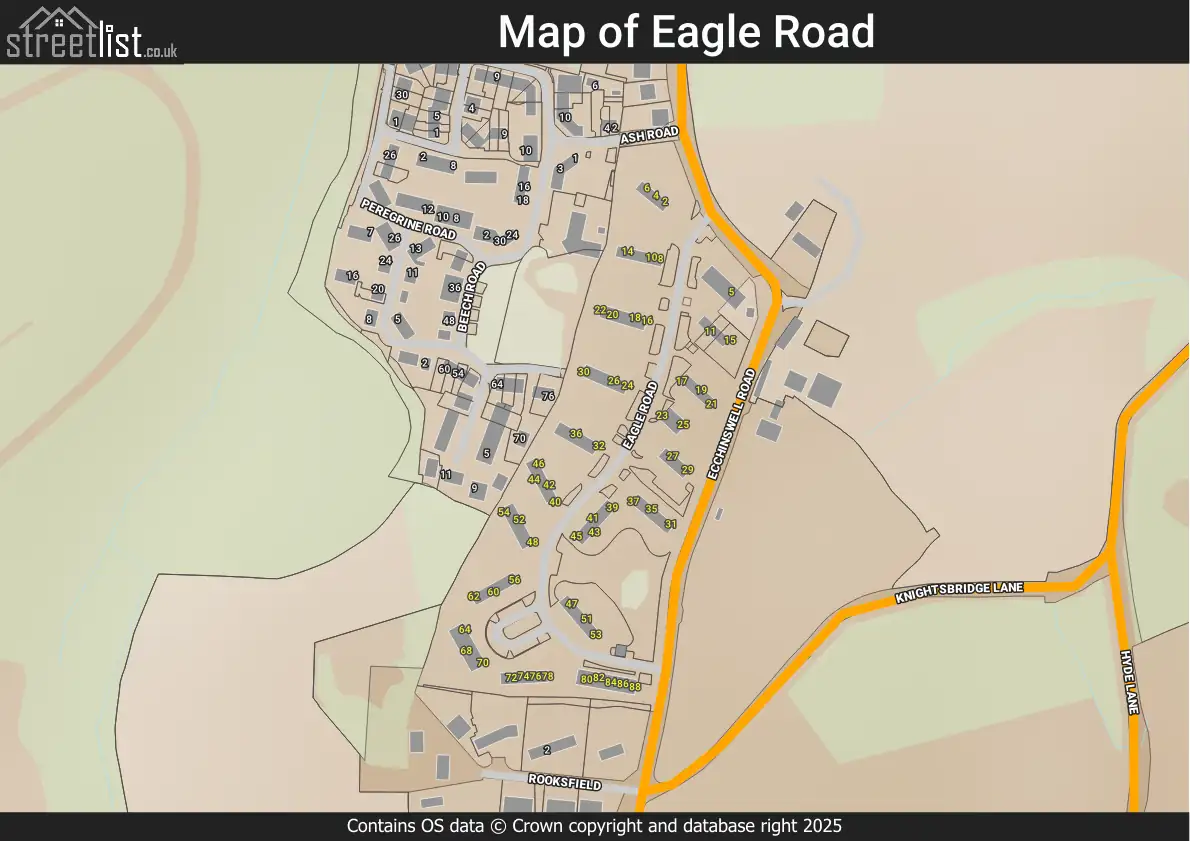 Map of Eagle Road