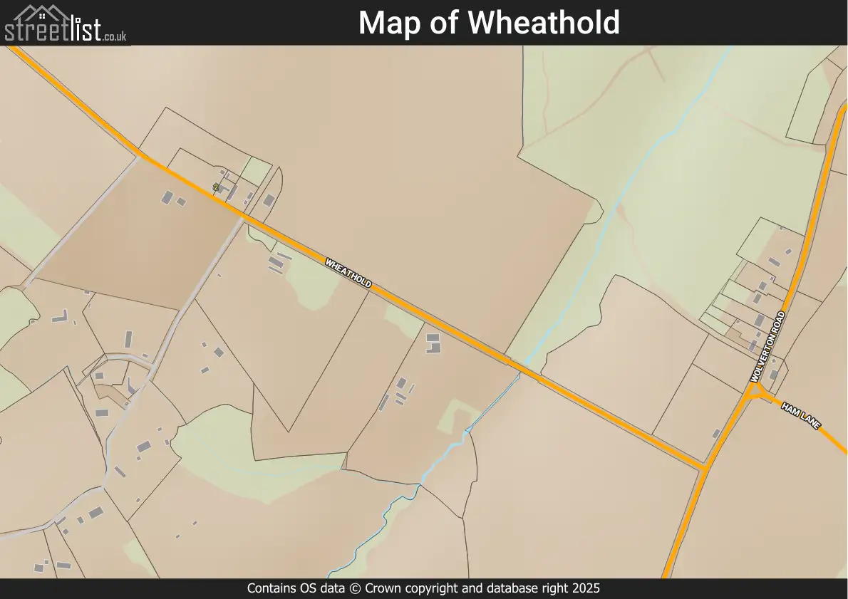 Wheathold, Wolverton, Hampshire | Street map, property and local ...