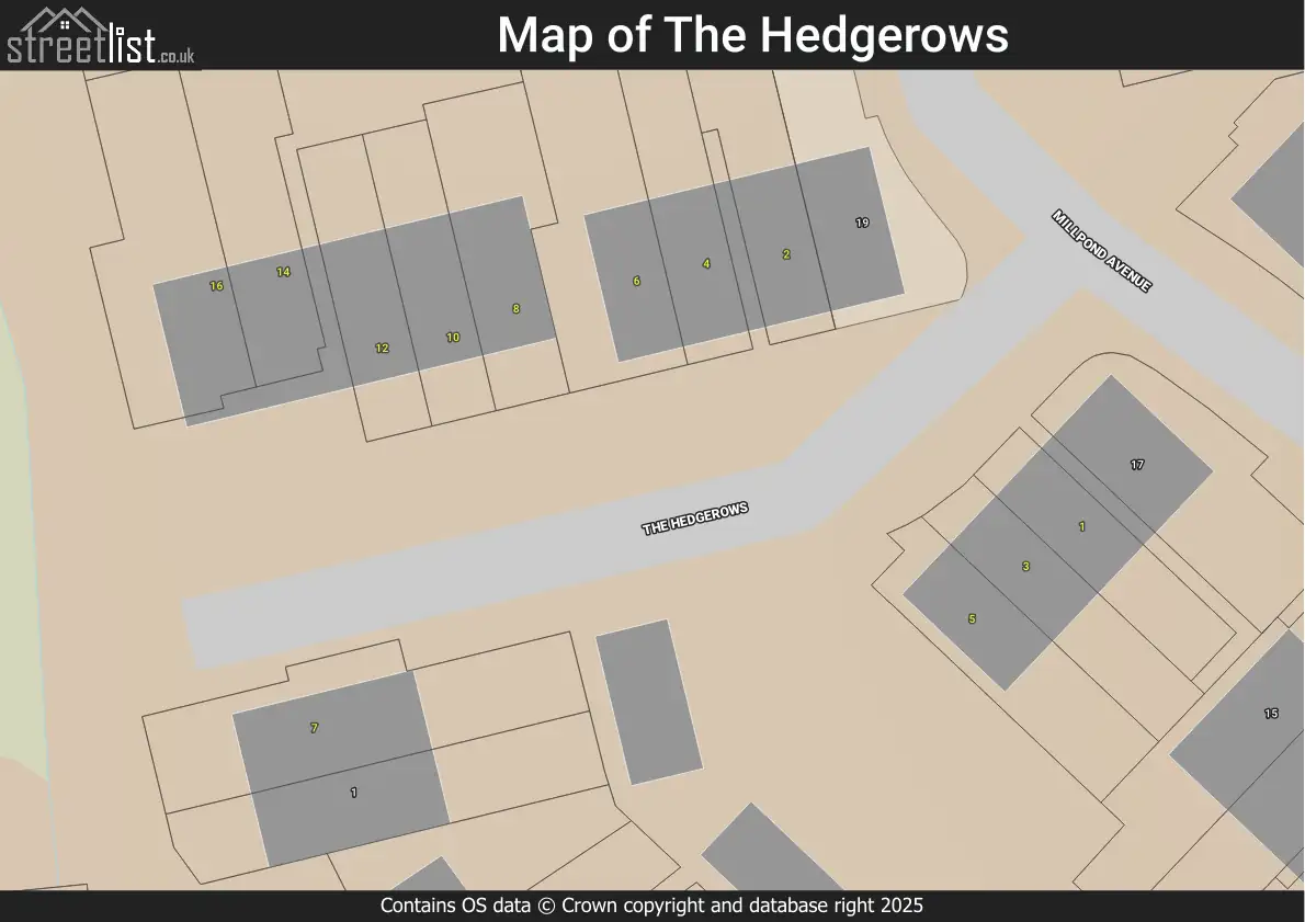 Map of The Hedgerows