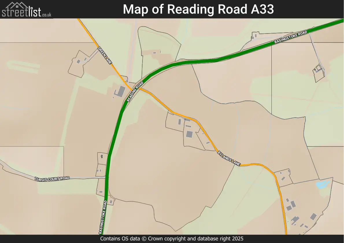 Reading Road A33 in Stratfield Turgis, Hampshire - maps, house prices ...