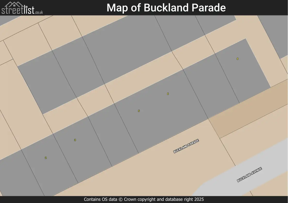 Map of Buckland Parade