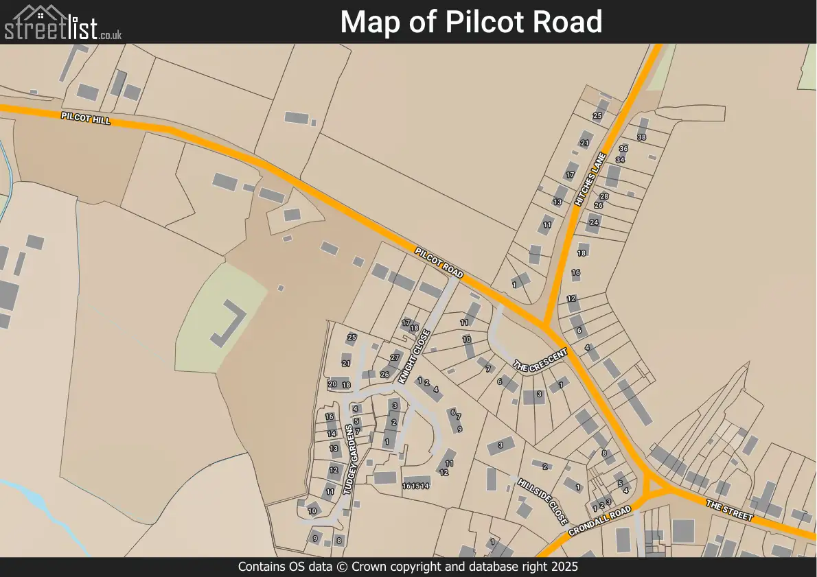 Map of Pilcot Road
