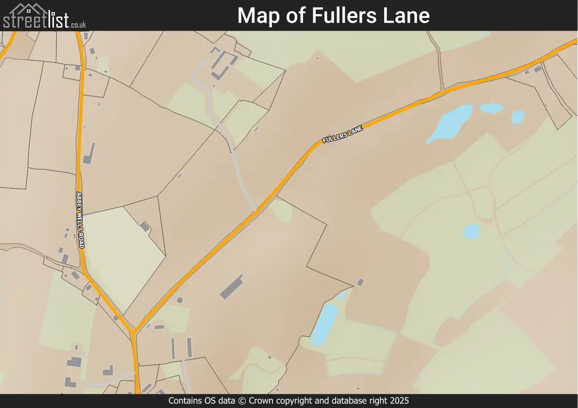 Map of Fullers Lane