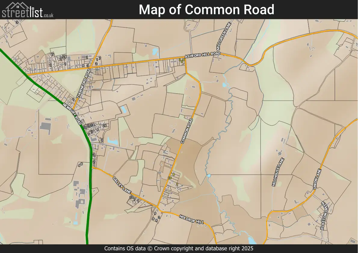 Map of Common Road