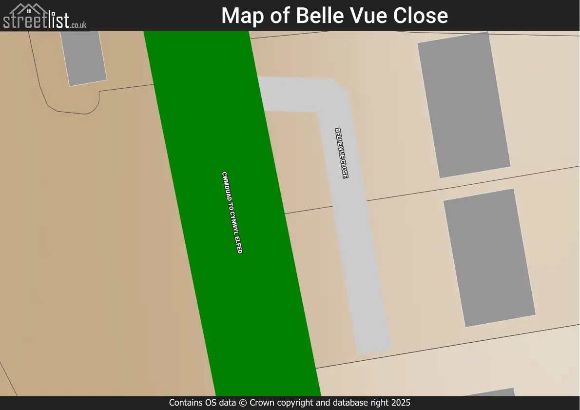 Map of Belle Vue Close