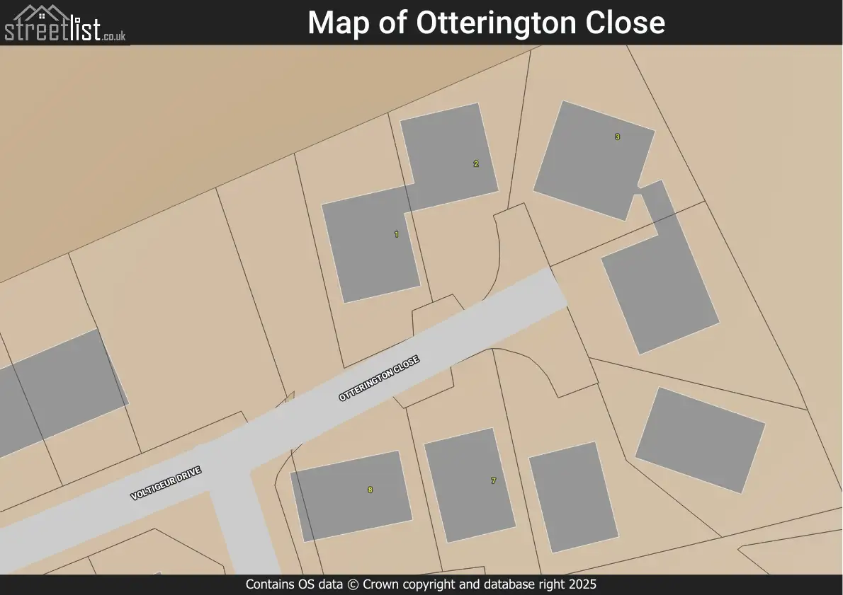 Map of Otterington Close
