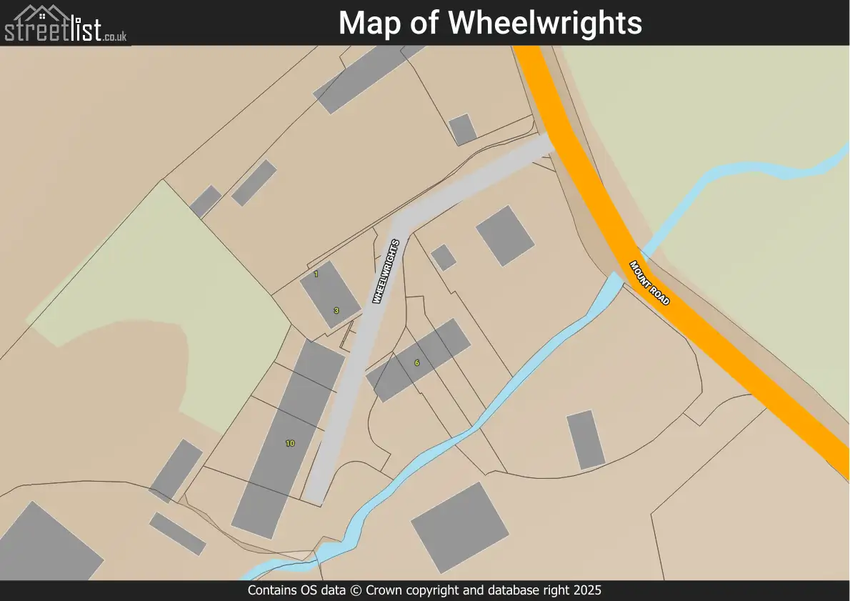 Map of Wheelwrights