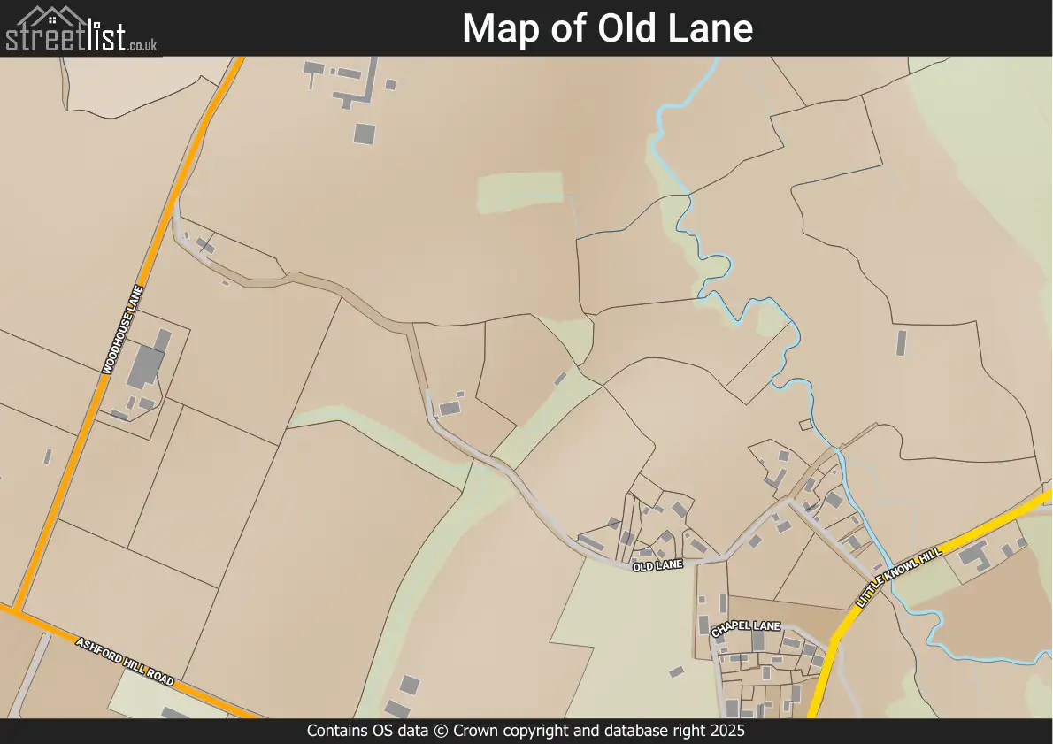 Map of Old Lane