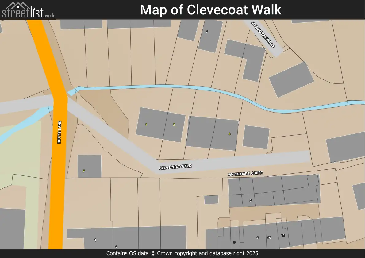 Map of Clevecoat Walk