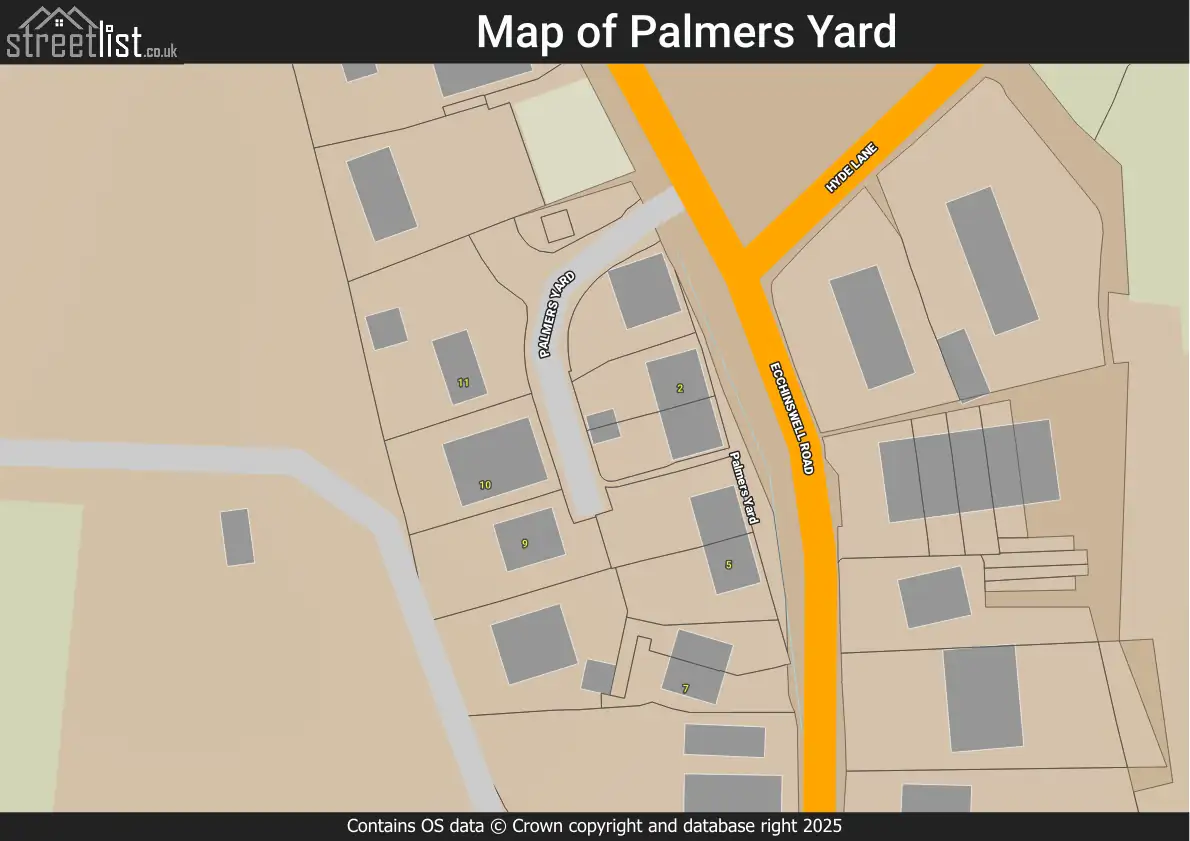 Map of Palmers Yard