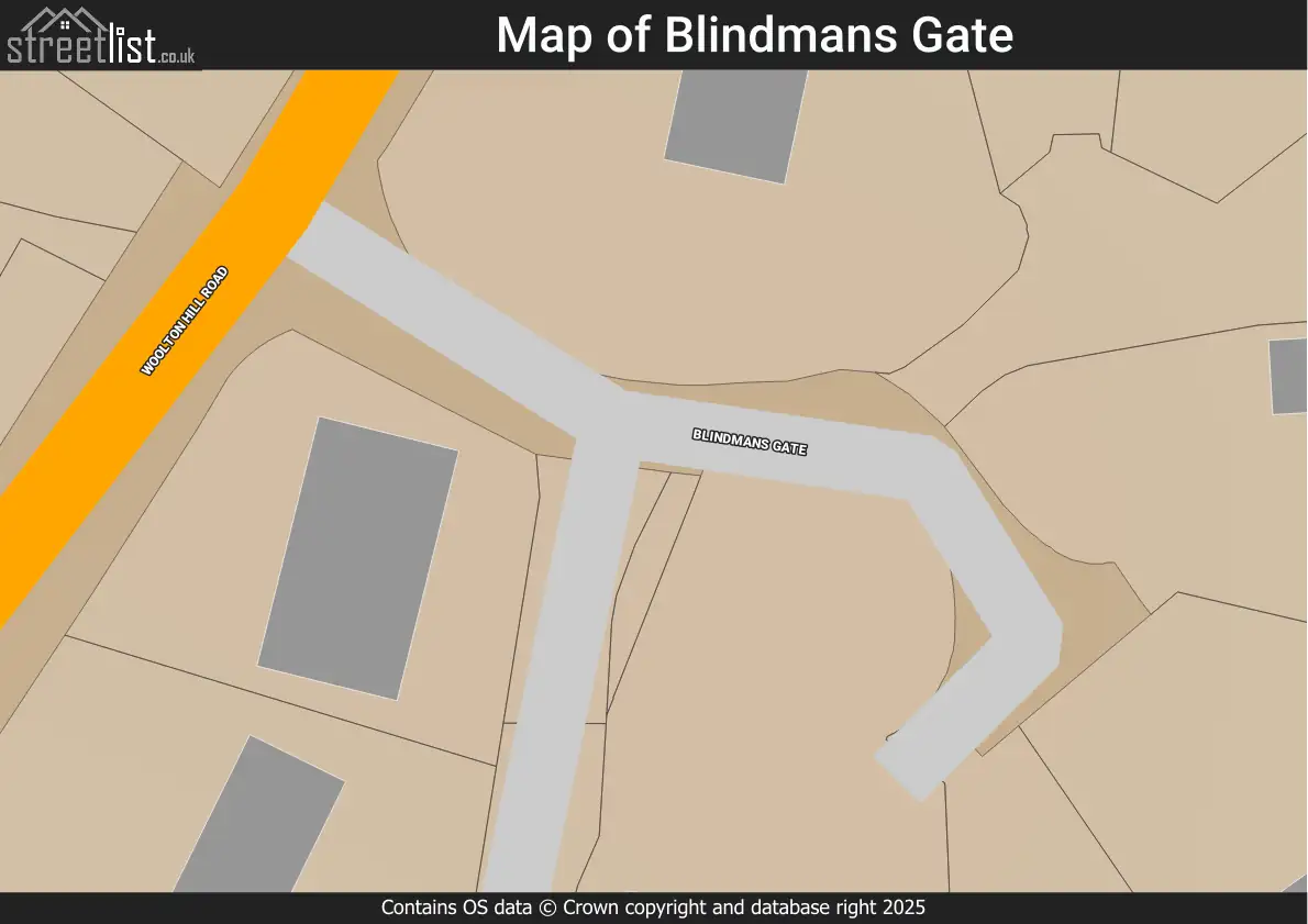 Map of Blindmans Gate