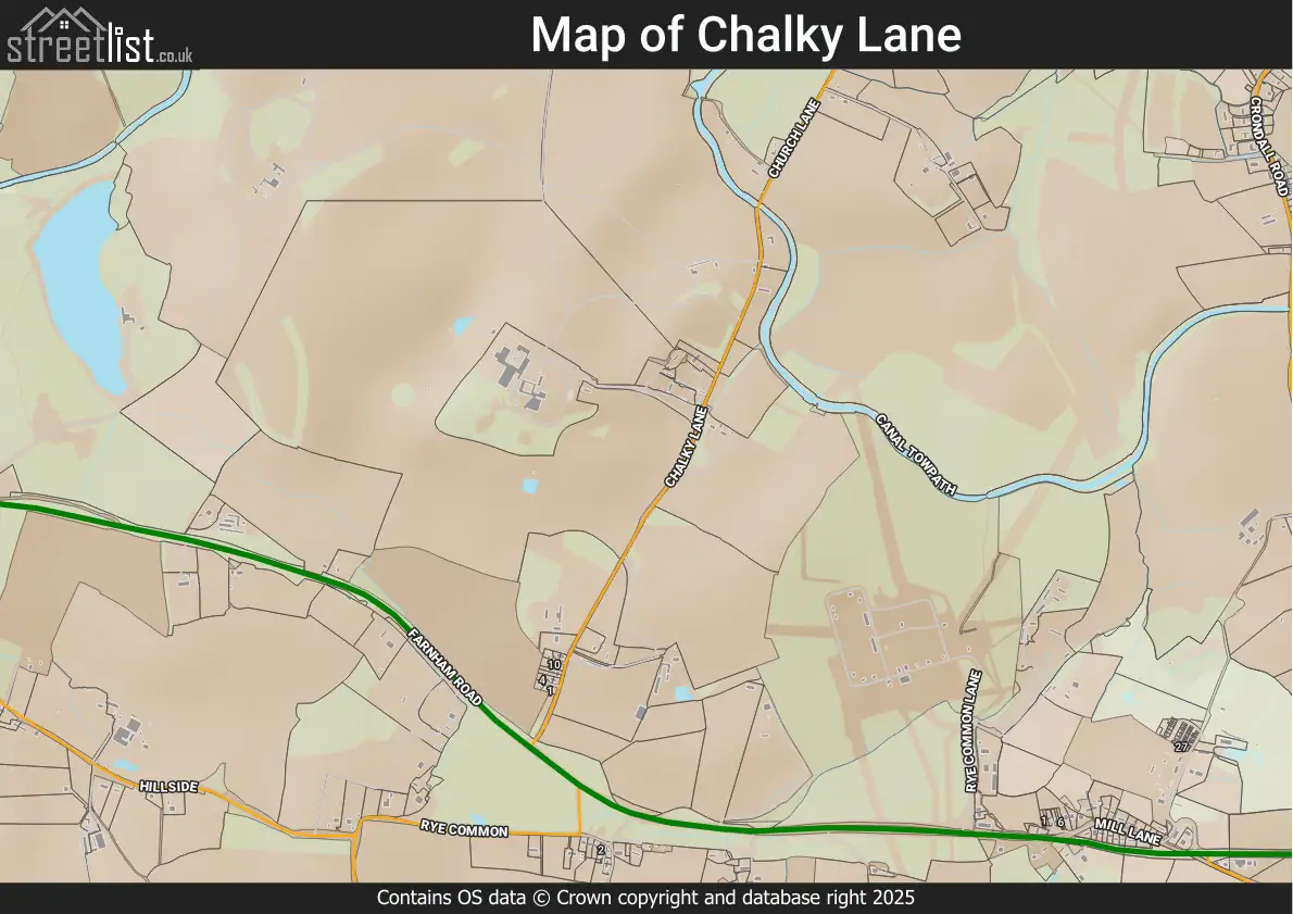 Map of Chalky Lane