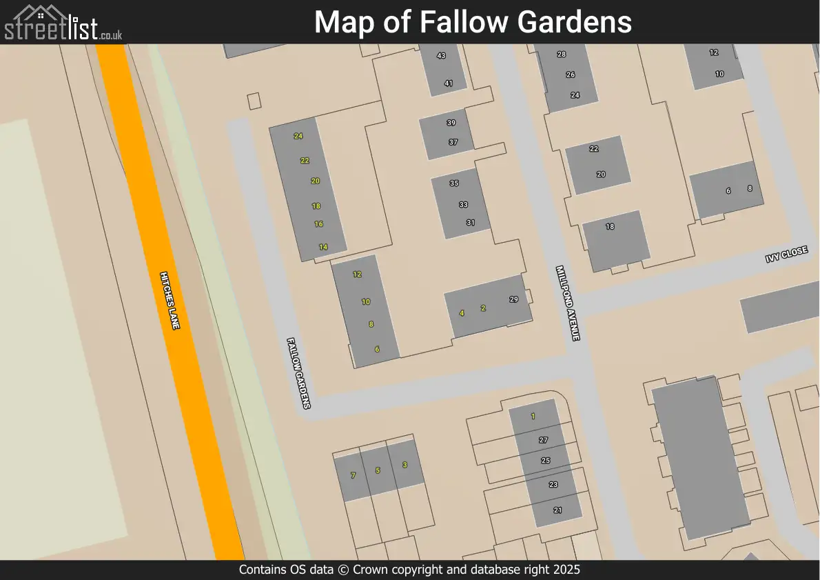 Map of Fallow Gardens