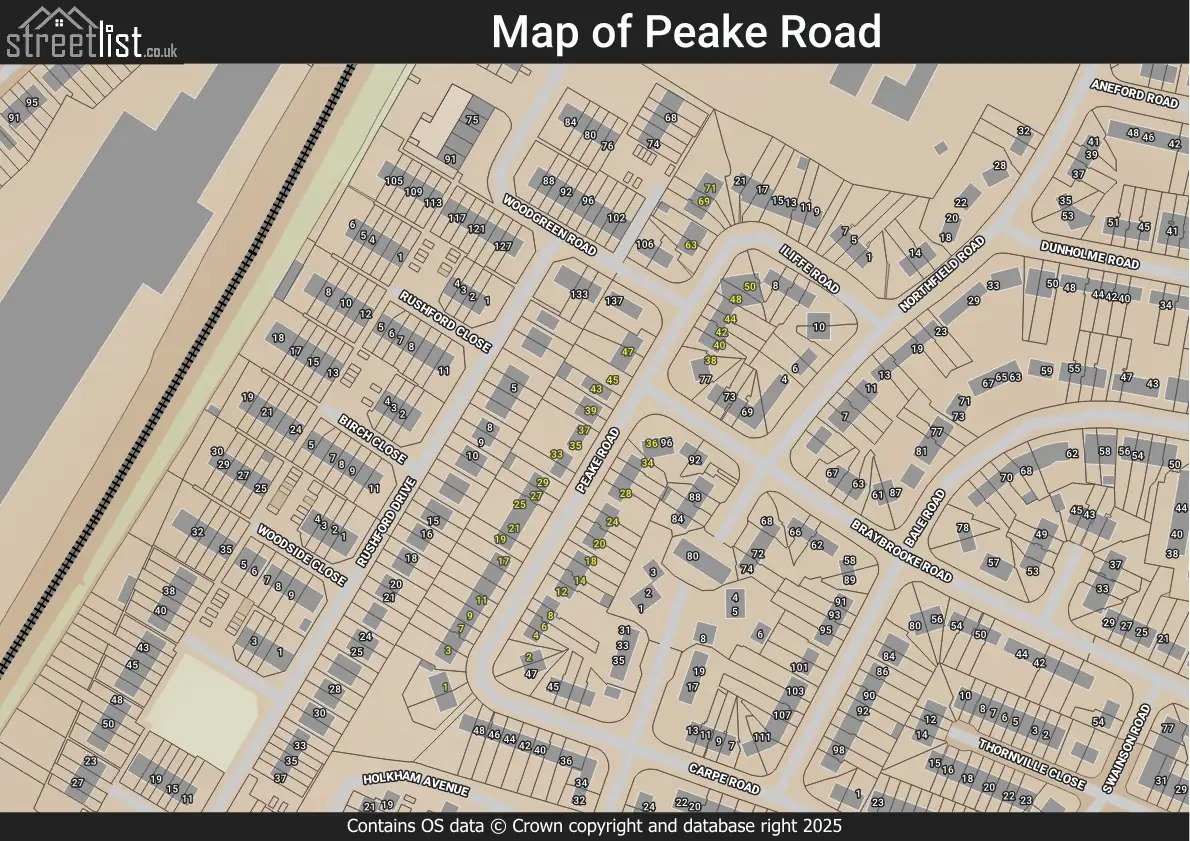 Peake Road, Leicester, Leicestershire | Street map, property and local ...