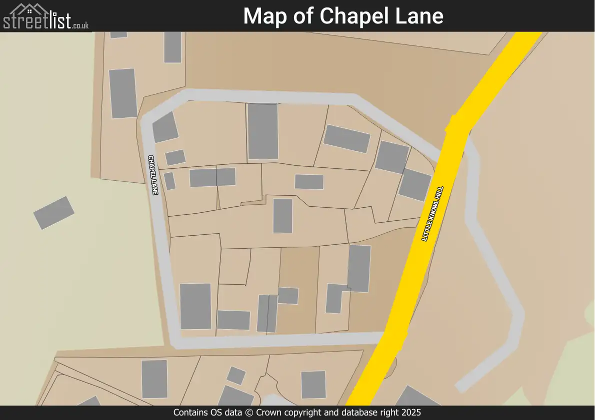 Map of Chapel Lane