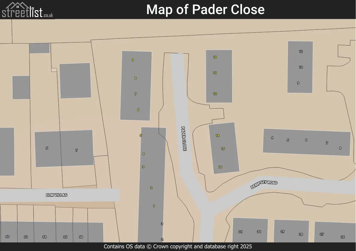 Pader Close Hazlerigg Tyne Wear Street Map Property And Local