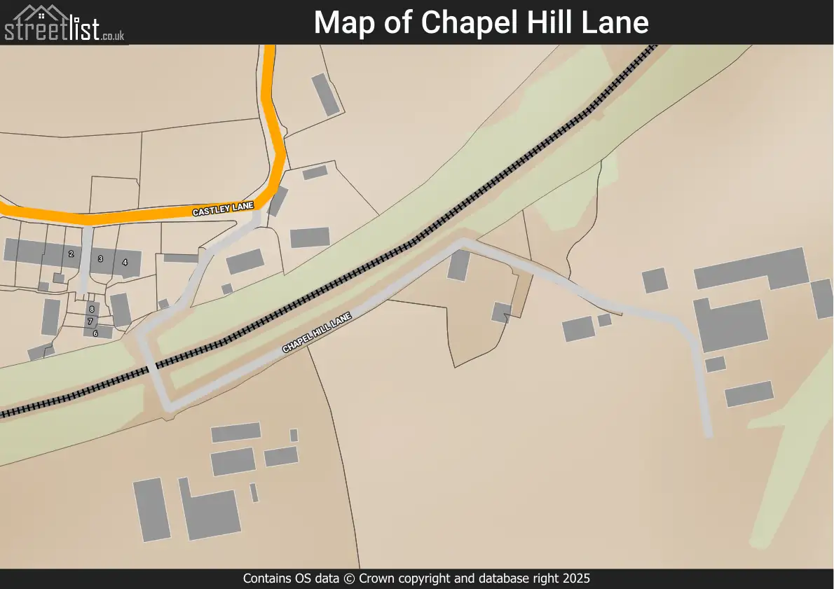 Map of Chapel Hill Lane