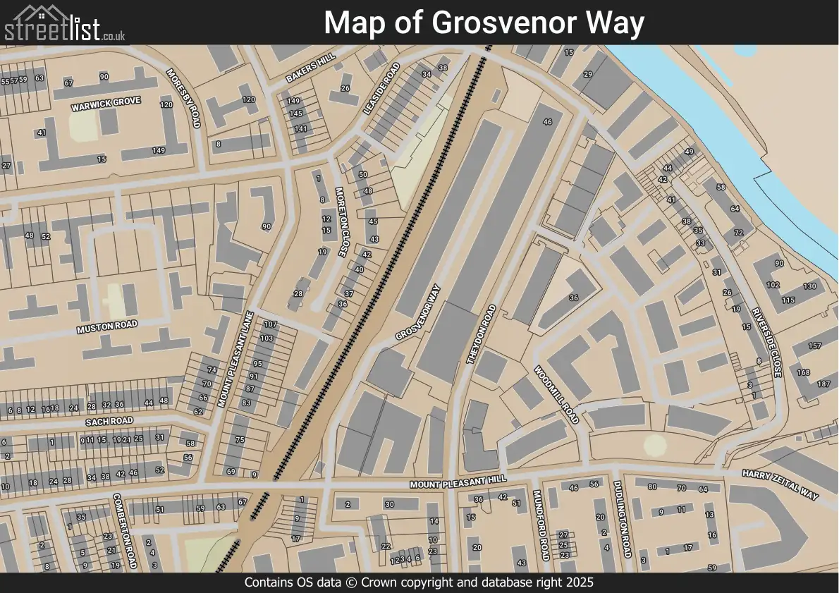 Grosvenor Way, London, Hackney, Greater London | Street map, property ...