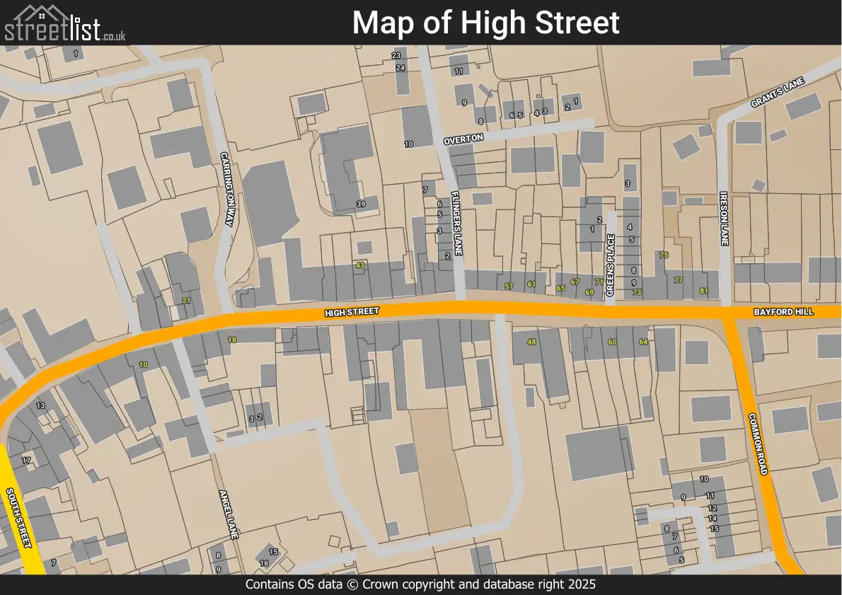 Map of High Street