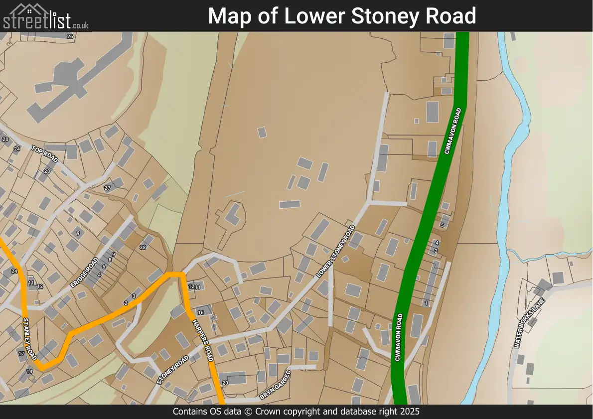 Map of Lower Stoney Road