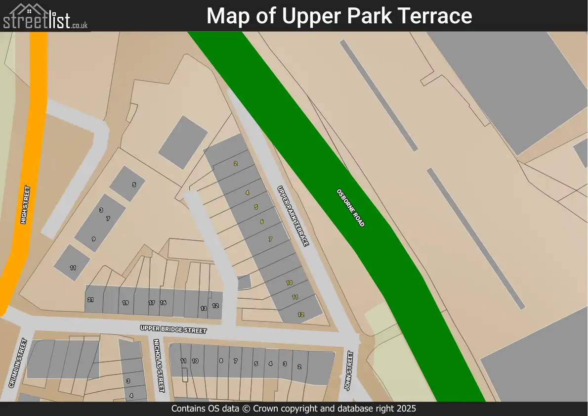 Map of Upper Park Terrace