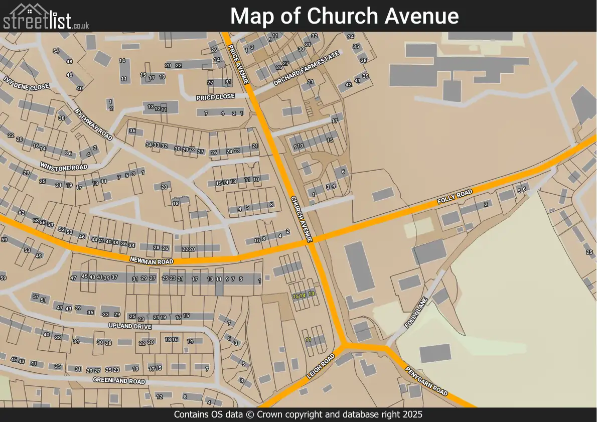 Map of Church Avenue
