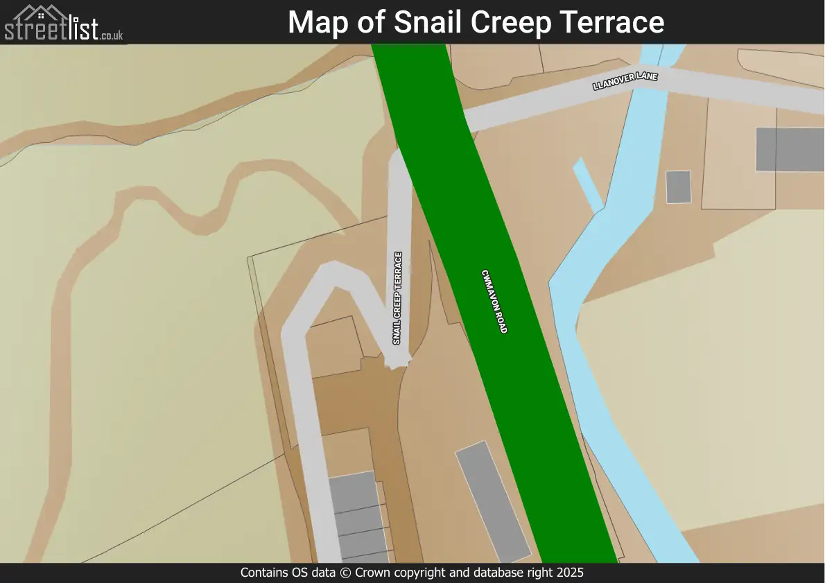 Map of Snail Creep Terrace