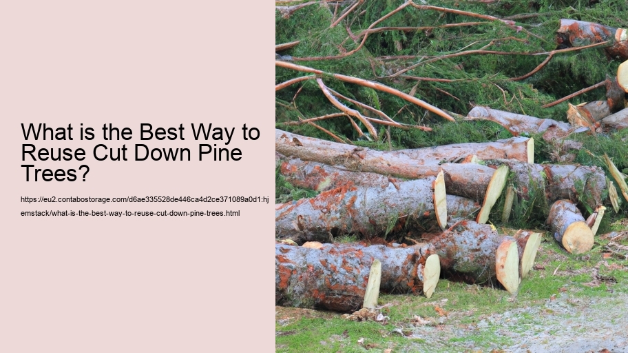 What is the Best Way to Reuse Cut Down Pine Trees?
