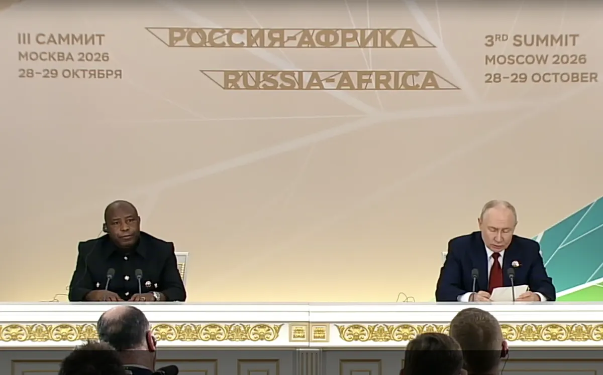 Совместная пресс-конференция Путина и главы Афросоюза. Трансляция