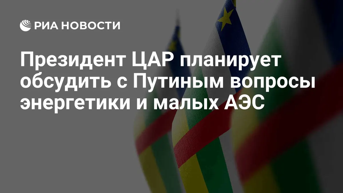 Президент ЦАР планирует обсудить с Путиным вопросы энергетики и малых АЭС