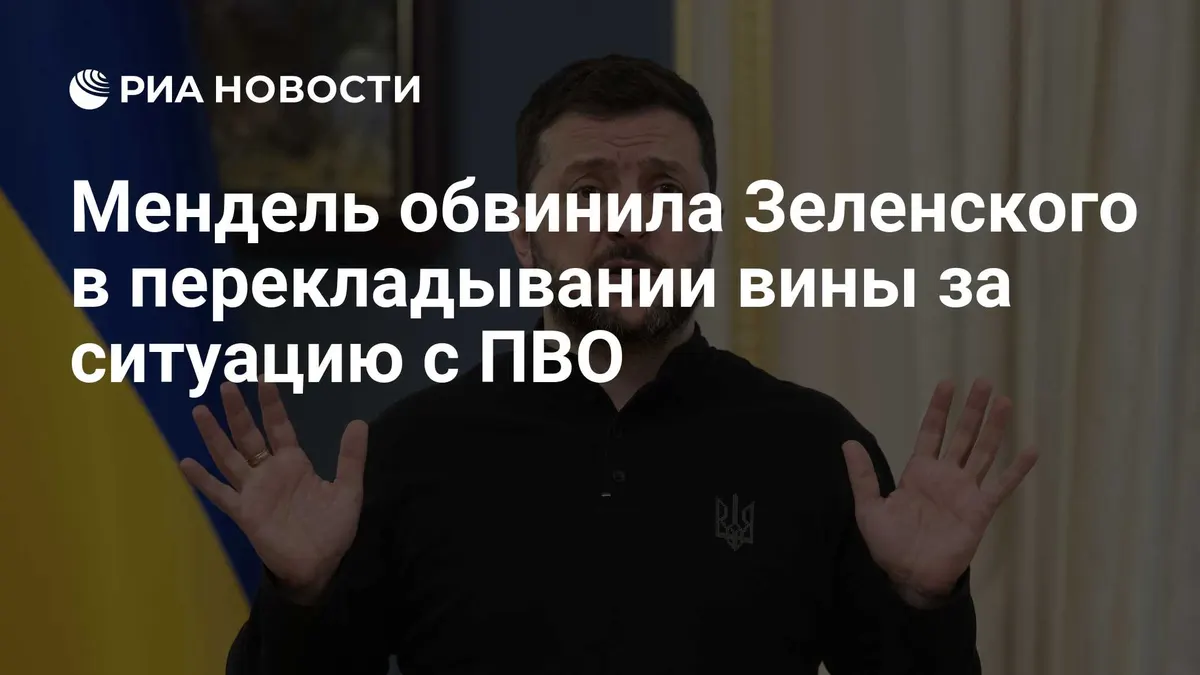 Мендель обвинила Зеленского в перекладывании вины за ситуацию с ПВО