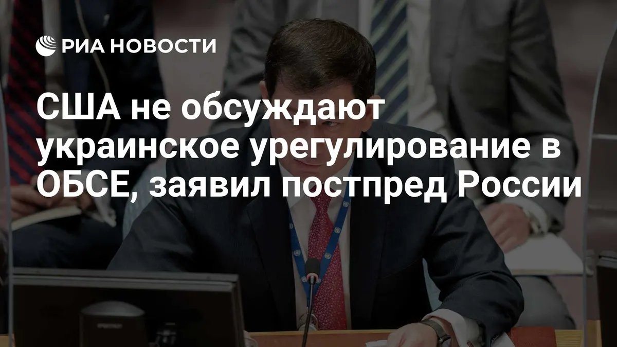 США не обсуждают украинское урегулирование в ОБСЕ, заявил постпред России