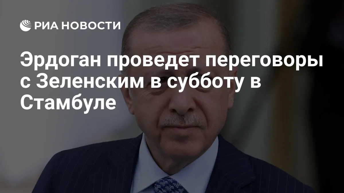 Эрдоган проведет переговоры с Зеленским в субботу в Стамбуле
