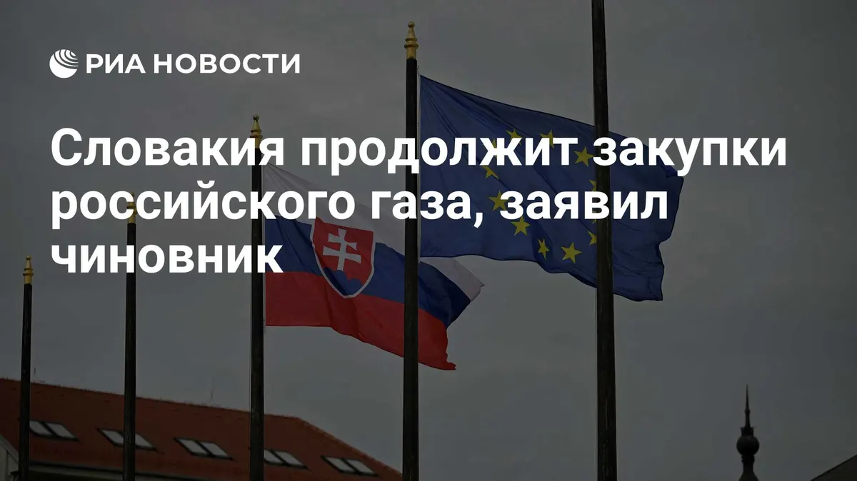 Словакия продолжит закупки российского газа, заявил чиновник