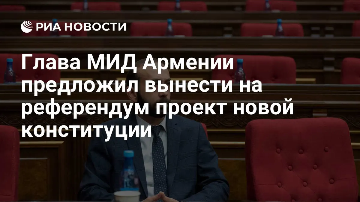 Глава МИД Армении предложил вынести на референдум проект новой конституции