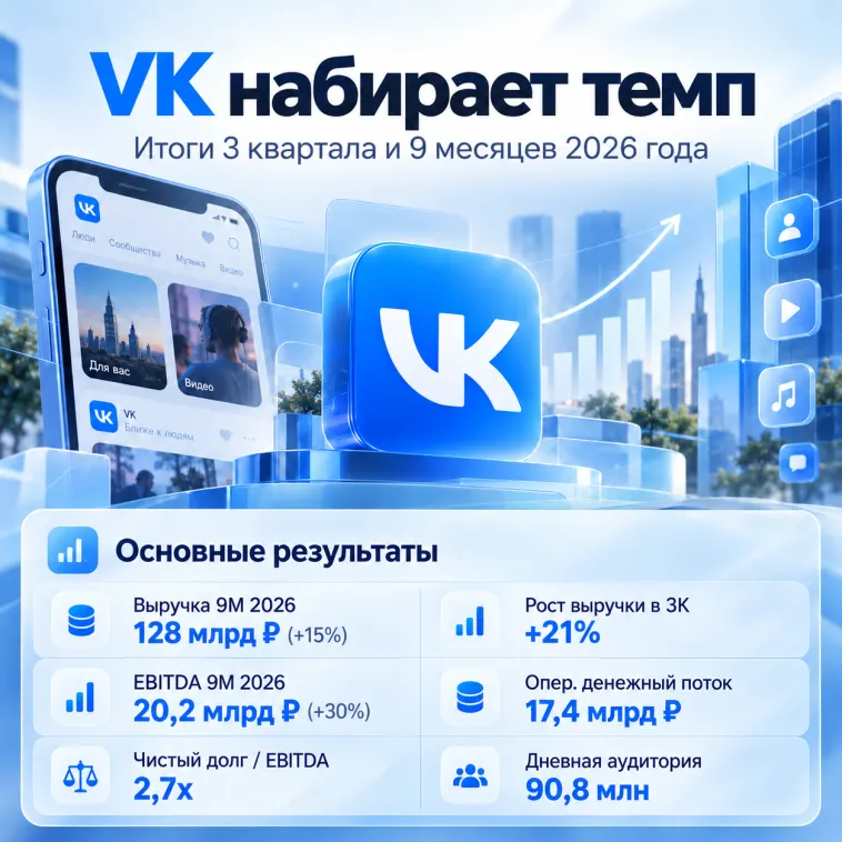 VK ускоряется к концу года – что показали результаты за 9 месяцев?