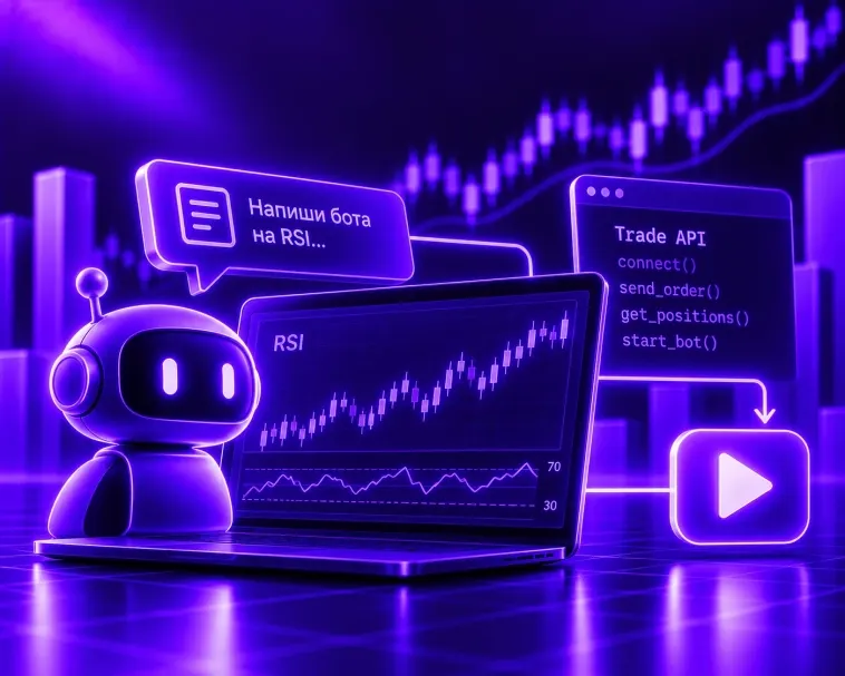 Бот на RSI за несколько промптов: тестируем стратегию и запускаем ее через Trade API