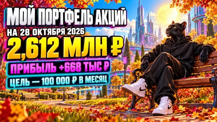 💼 Мой портфель дивидендных акций. Общая сумма ₽2,612 млн на 28 октября 2026