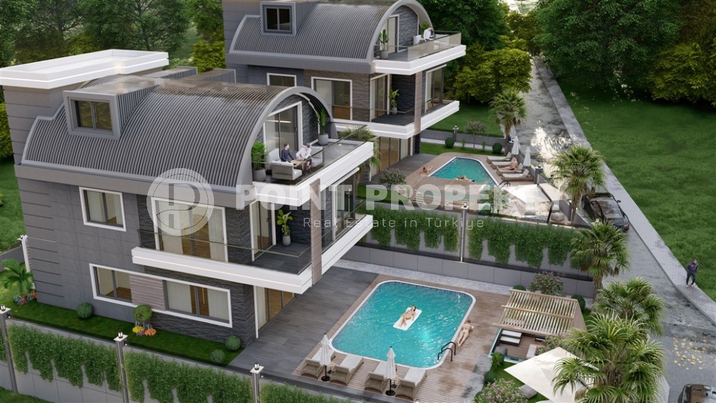 Two luxury villas with a private pool and garden, in a prestigious area of Alanya - Kargicak-id-6001-photo-1