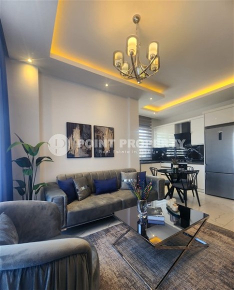Новая квартира с современным дизайном, мебелью и бытовой техникой, в уютном, живописном районе Аланьи - Каргыджак-id-6409-фото-1