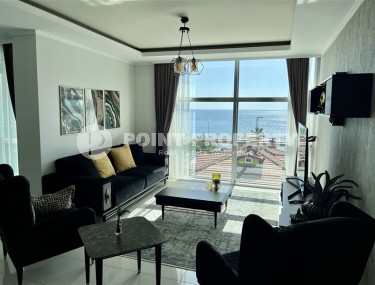 Панорамная двухуровневая квартира с видом на море, в комфортабельном жилом комплексе, в центре района Кестель-id-6539-фото-1