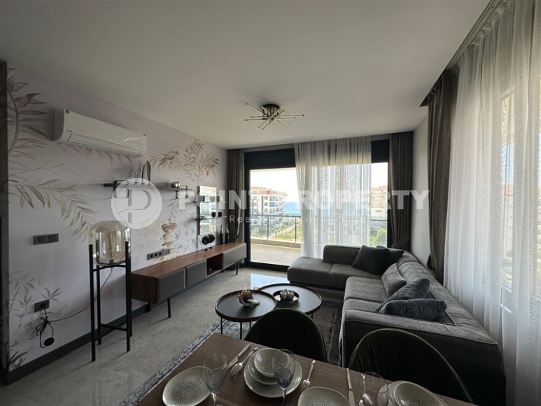 Комфортабельная квартира с видом на море, на 4-м этаже в современном жилом комплексе, в центре престижного района Аланьи - Кестель-id-6631-фото-1