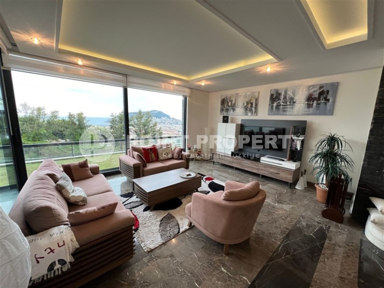 Modern 2+1 apartment with sea views, in a prestigious area of Alanya - Hasbahce-id-7023-photo-1