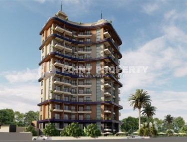 Панорамная квартира на 10-м этаже в жилом комплексе на этапе строительства, в популярном районе Аланьи - Махмутлар Описание:-id-7095-фото-1