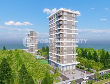Новый инвестиционный проект - элитный жилой комплекс на самом берегу Средиземного моря, в центре популярного района Аланьи - Махмутлар-id-7398-фото-1