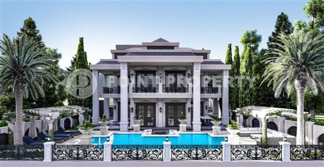 Luxurious four-storey villa, 455m², with private infrastructure under construction in Kargicak-id-1580-photo-1