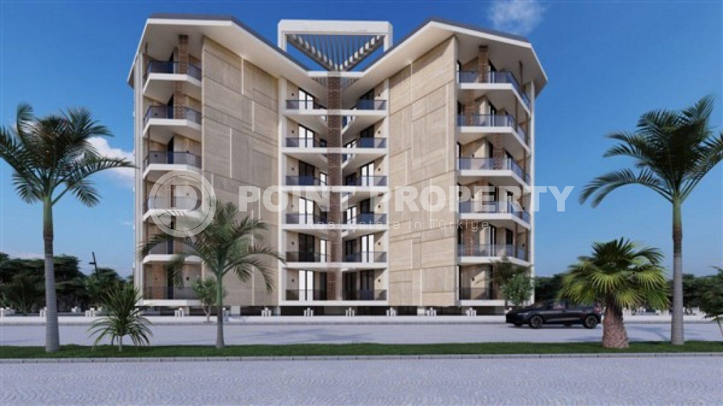 One-bedroom apartment, 54m², in a residence under construction in the Oba area, Alanya, 350m from the sea-id-1769-photo-1