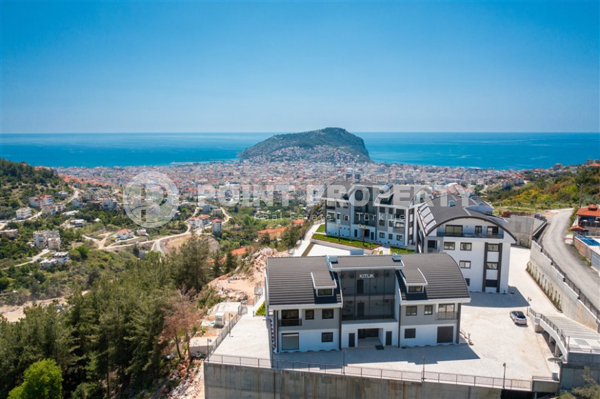 Apartment 1+1 with panoramic views of the sea and the fortress in the central area of Alanya - Bektas-id-1114-photo-1