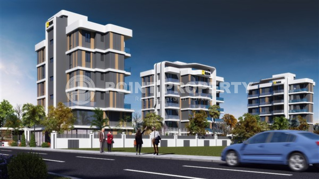 Two-room apartments, 60 m², in a newly built complex with good infrastructure in the Lara area, Antalya-id-1842-photo-1