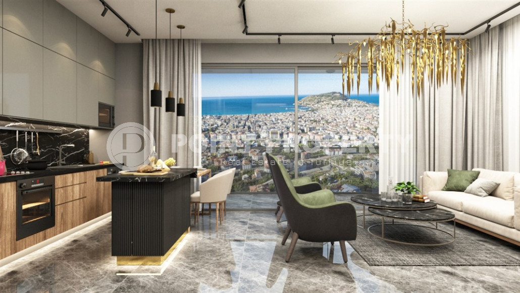 View apartments in installments with large layouts in the center of Alanya. Large layouts and apartments with private garden-id-1149-photo-1